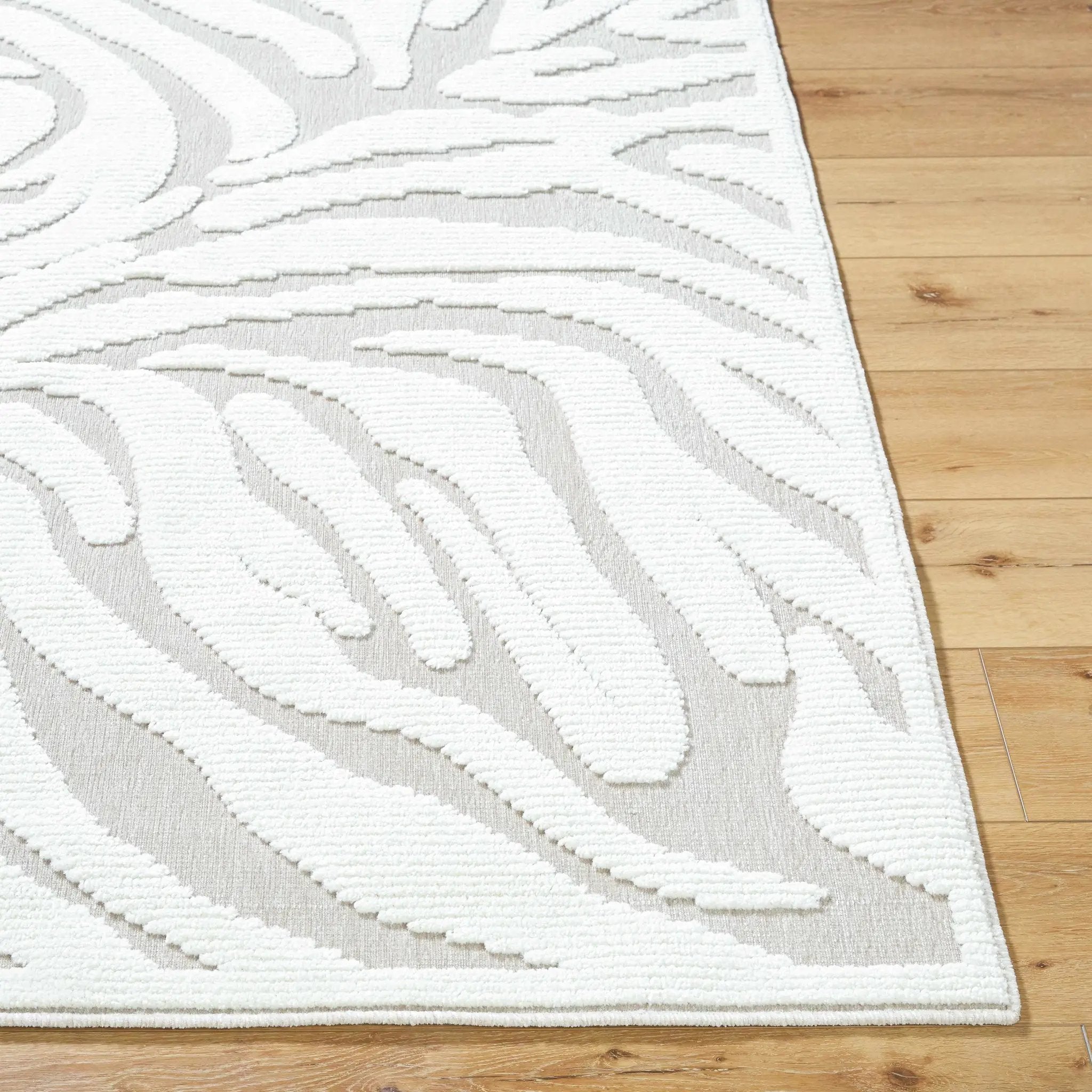 Keto Off-White 3D Washable Area Rug by Boutique Rugs