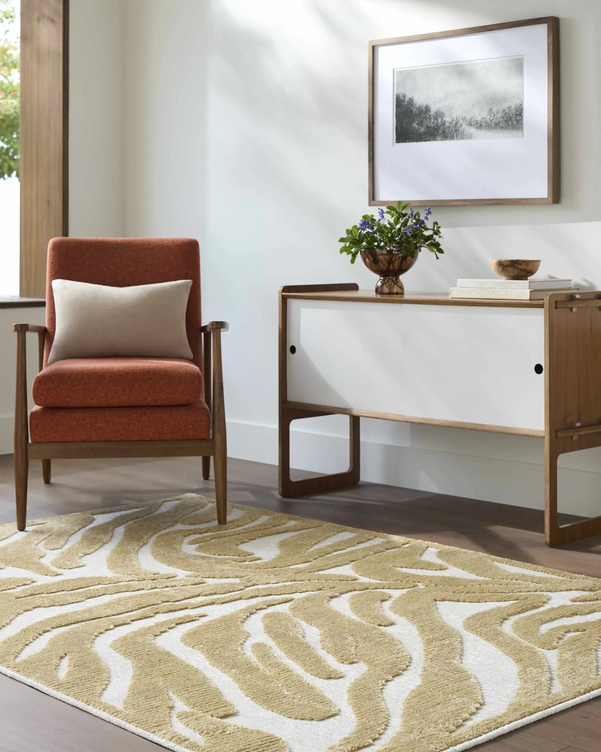 Keto White Washable Area Rug by Boutique Rugs