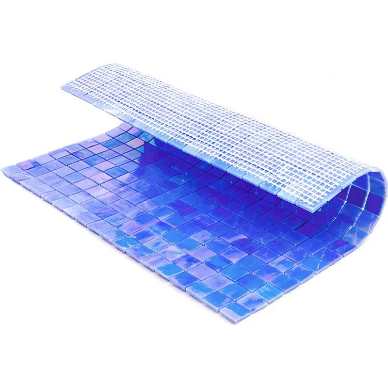 Rainbow Blue 12x12 Glossy Uniform Square Glass Mosaic Tile (20 pack, 18.69 sq ft/case) by Apollo Tile