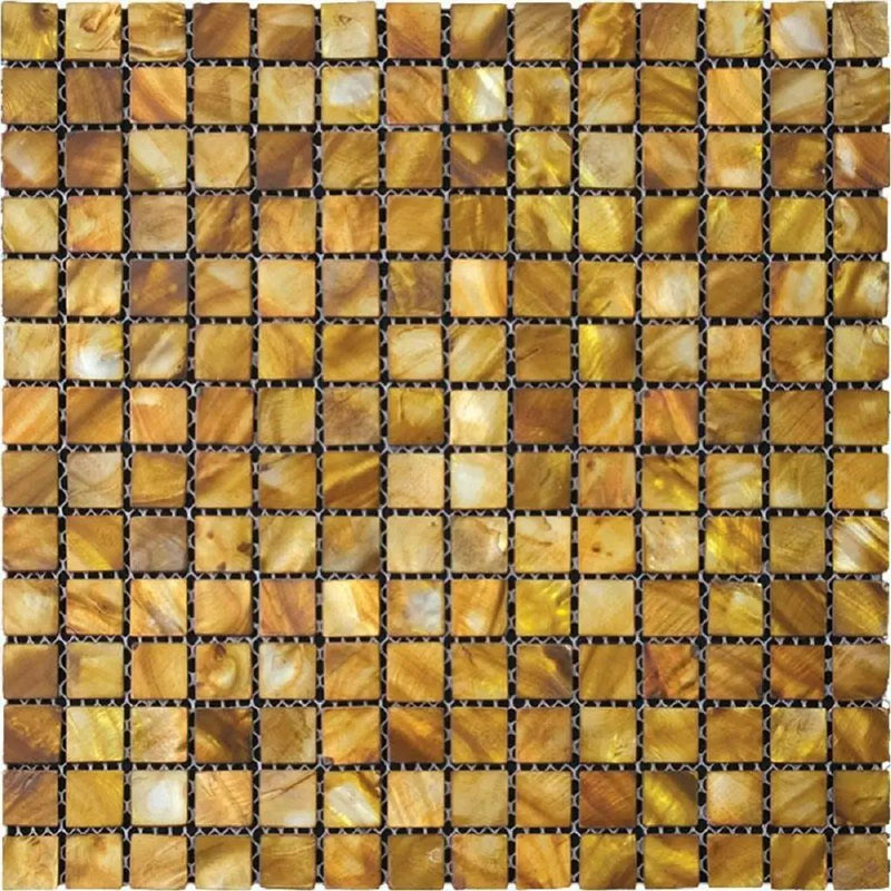 Light Bronze 12x12 Polished Square Shell Mother of Pearl Mosaic Tile (20 pack, 20 sq ft/case) by Apollo Tile