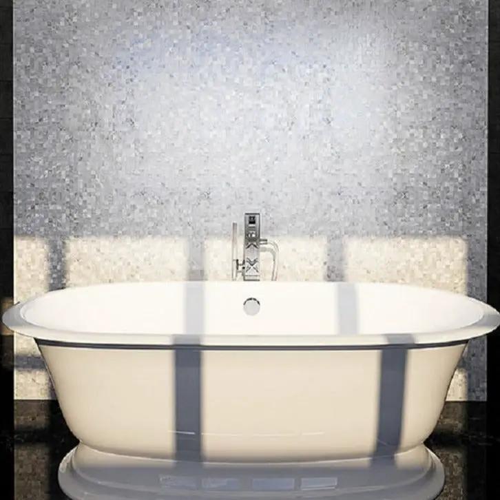 Chiffon White 11x11 Polished Square Shell Mother of Pearl Mosaic Tile (20 pack, 18.05 sq ft/case) by Apollo Tile