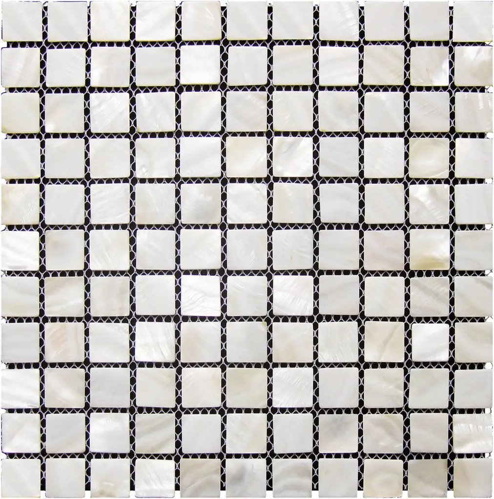 Chiffon White 11x11 Polished Square Shell Mother of Pearl Mosaic Tile (20 pack, 18.05 sq ft/case) by Apollo Tile
