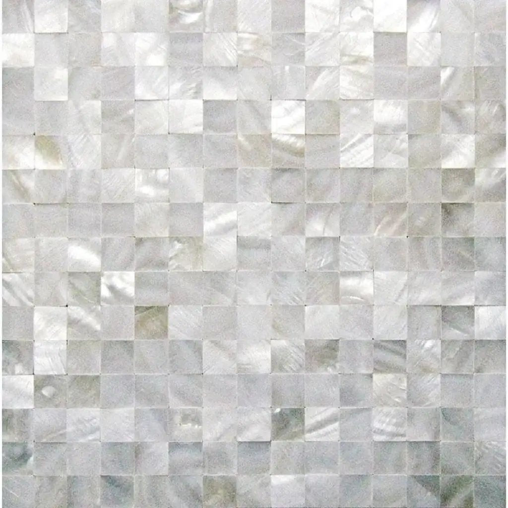 Shell White 12x12 Polished Square Shell Mother of Pearl Mosaic Tile (20 pack, 19.34 sq ft/case) by Apollo Tile