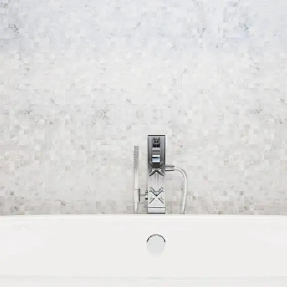 Shell White 12x12 Polished Square Shell Mother of Pearl Mosaic Tile (20 pack, 19.34 sq ft/case) by Apollo Tile