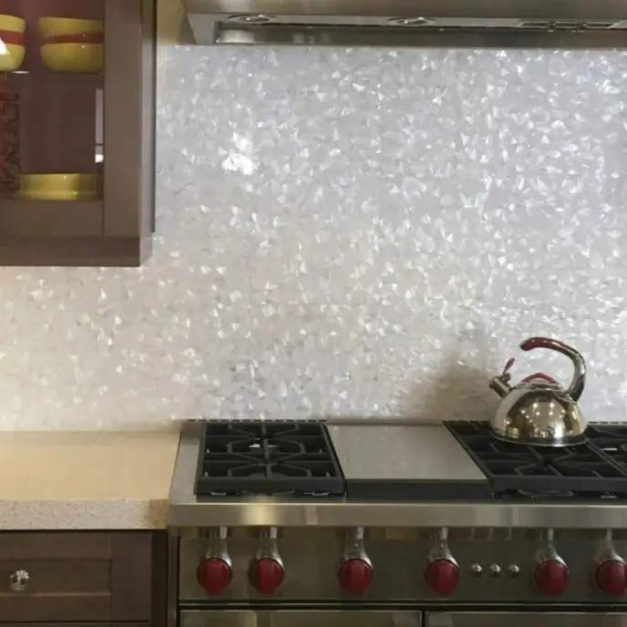 Shell White 12x12 Polished Multi-shaped Shell Mother of Pearl Mosaic Tile (20 pack, 19.34 sq ft/case) by Apollo Tile