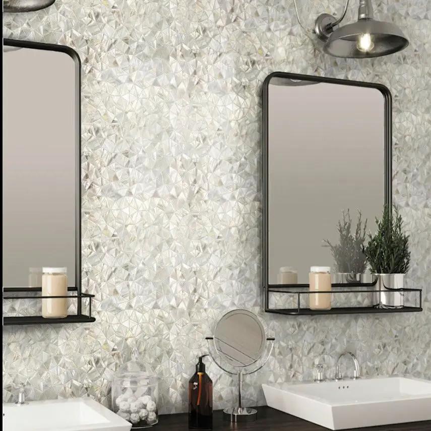Shell White 12x12 Polished Multi-shaped Shell Mother of Pearl Mosaic Tile (20 pack, 19.34 sq ft/case) by Apollo Tile