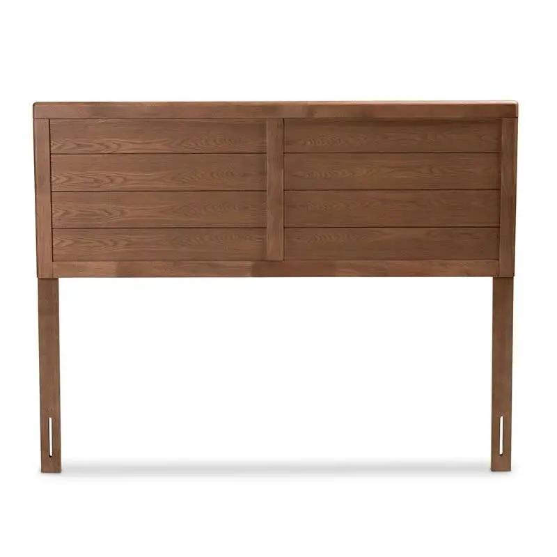 Queen size Farmhouse Headboard in Rustic Brown Walnut Wood Finish by HomePacific