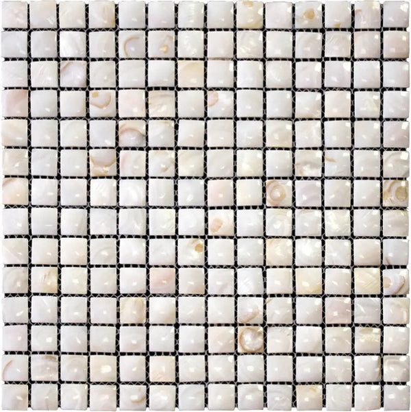 Shell White 12x12 Polished Square Shell Mother of Pearl Mosaic Tile (20 pack, 19.34 sq ft/case), photo 2 of 2