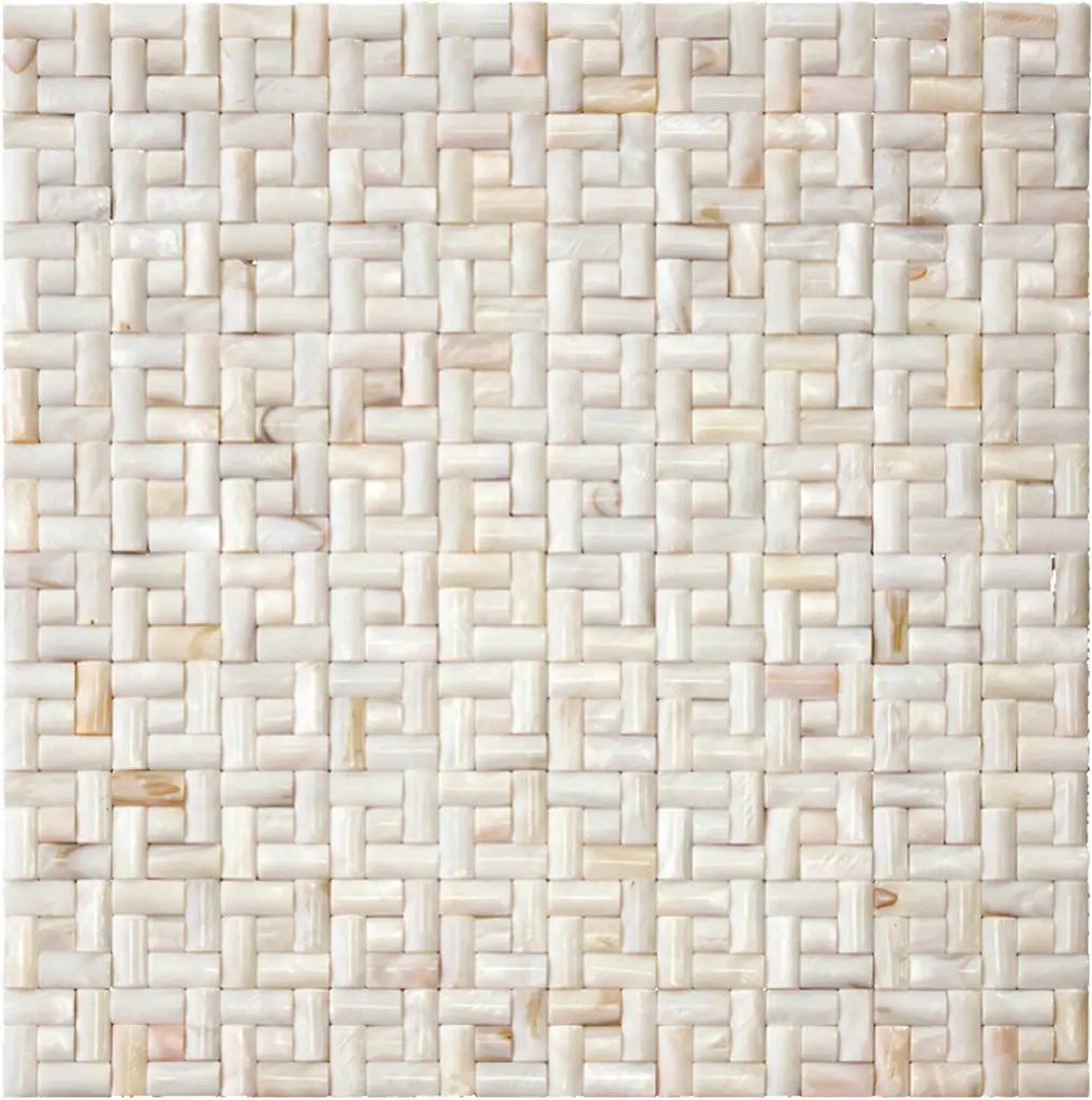 Beige White 12x12 Polished Brick Shell Mother of Pearl Mosaic Tile (20 pack, 19.0125 sq ft/case) by Apollo Tile