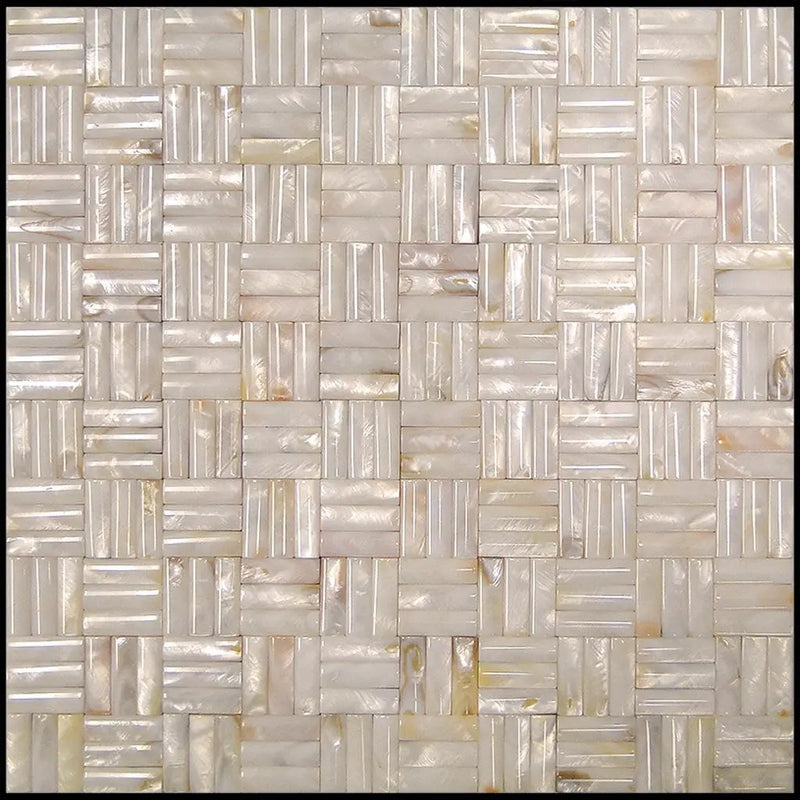 Shell White 12x12 Polished Brick Shell Mother of Pearl Mosaic Tile (20 pack, 19.34 sq ft/case) by Apollo Tile