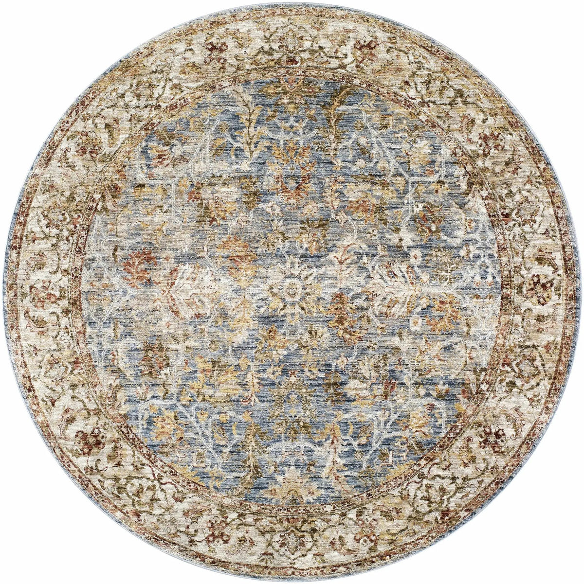 Asabi Blue Textured Rug with Fringes, photo 7 of 11
