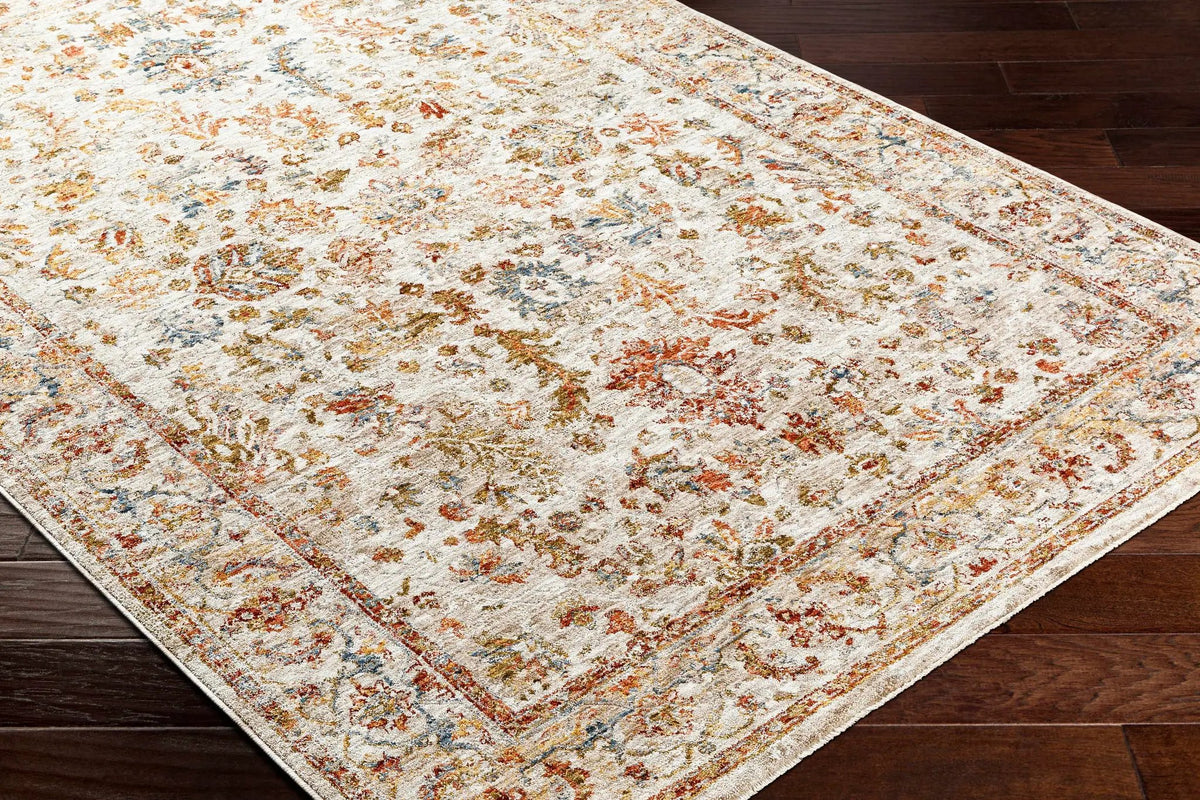 Asabi Beige Textured Rug with Fringes, photo 7 of 10