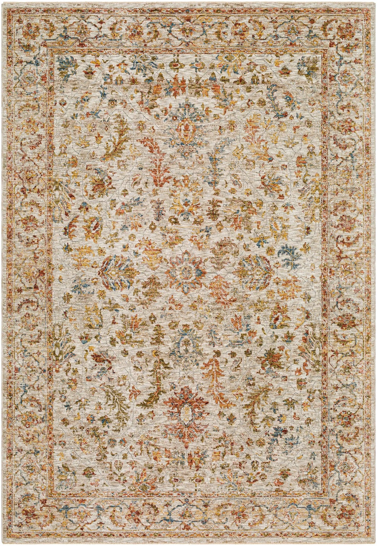 Asabi Beige Textured Rug with Fringes, photo 3 of 10