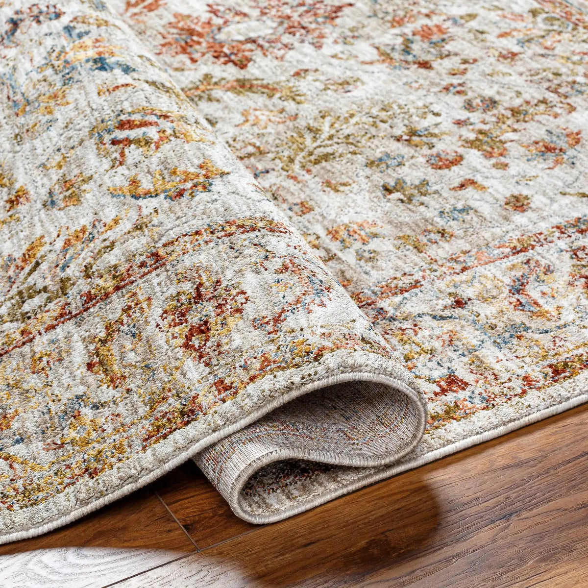 Asabi Beige Textured Rug with Fringes, photo 9 of 10