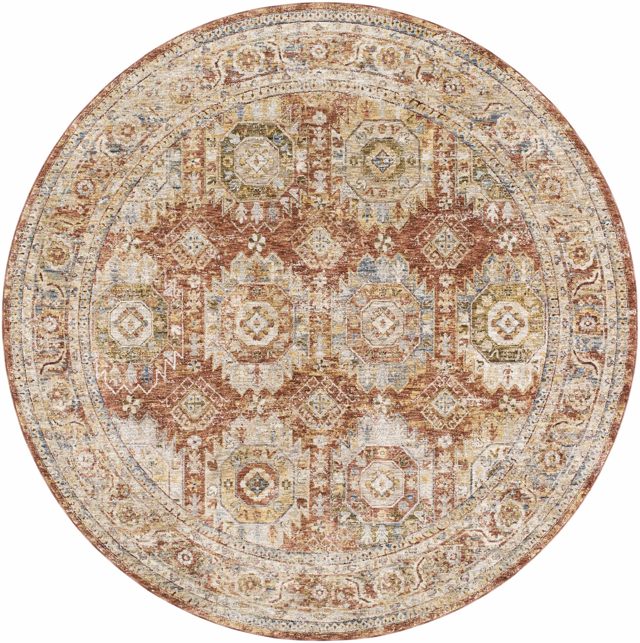 Crescentia Rust Area Rug - Clearance by Boutique Rugs