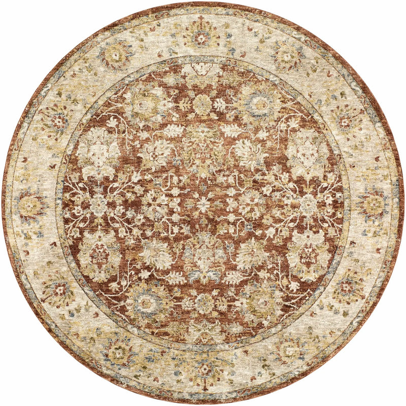 Duong Rust Textured Rug with Fringes by Boutique Rugs