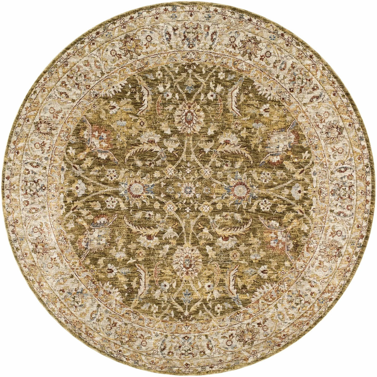 Dyan Green Textured Rug with Fringes, photo 4 of 8