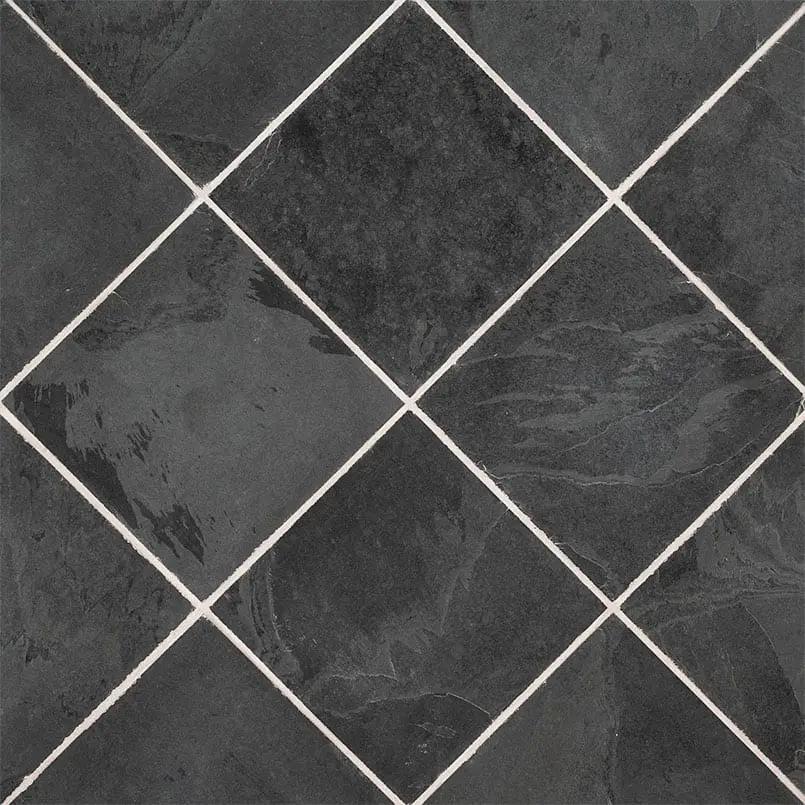 Montauk Black Gauged Slate Tiles 18x36 angled view