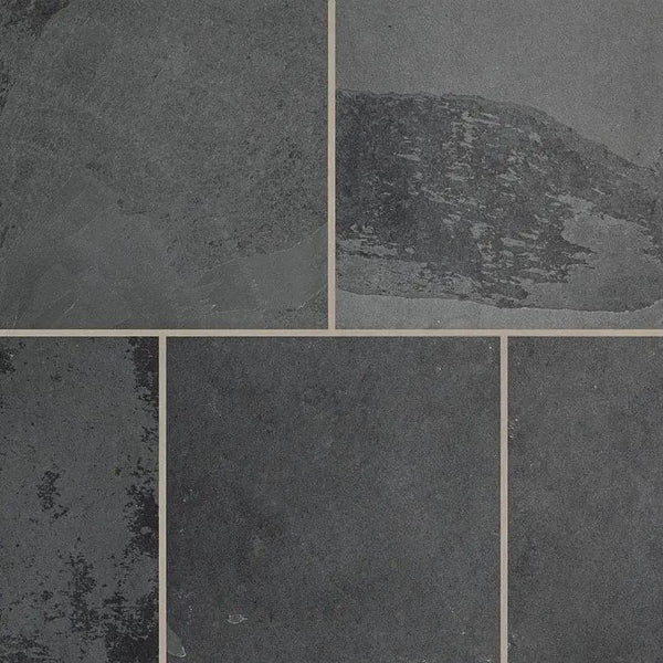 Montauk Black Gauged Slate Tiles 16x16