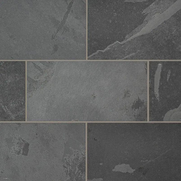 Montauk Black Gauged Slate Tiles 18x36