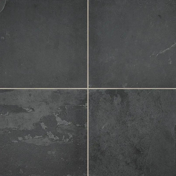 Montauk Black Gauged Slate Tiles 24x24