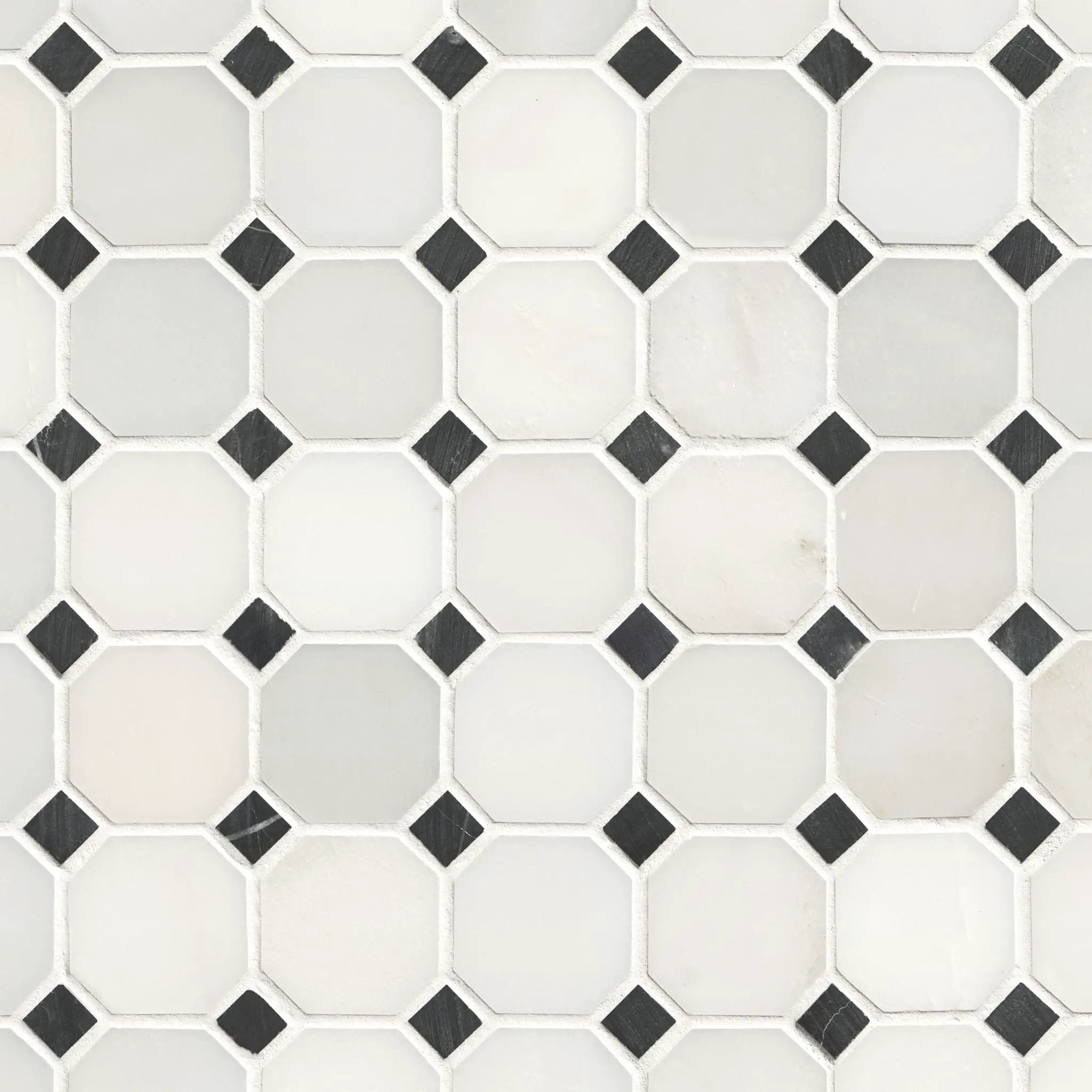 Arabescato Carrara Honed Octagon Marble Mosaics by MSI Surfaces