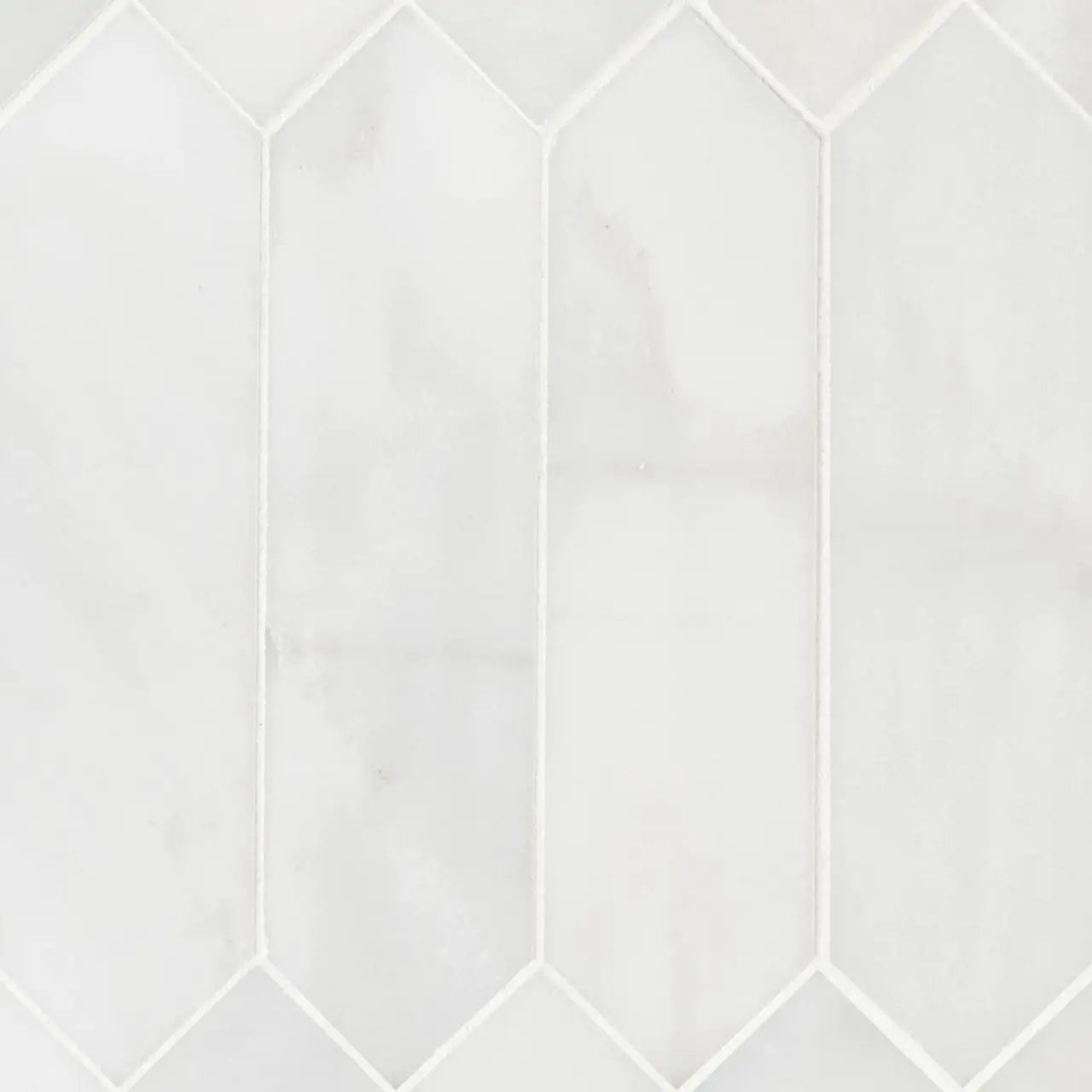 Arabescato Carrara 3x12 Picket Honed Marble Mosaics close up