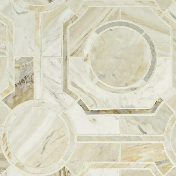 Athena Gold Regency Polished Pattern Marble Mosaics