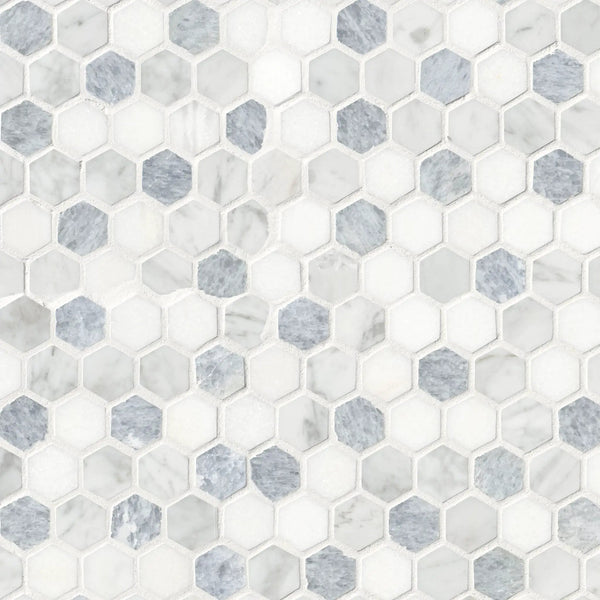 Azula Hexagon Mosaic Tile Polished Marble