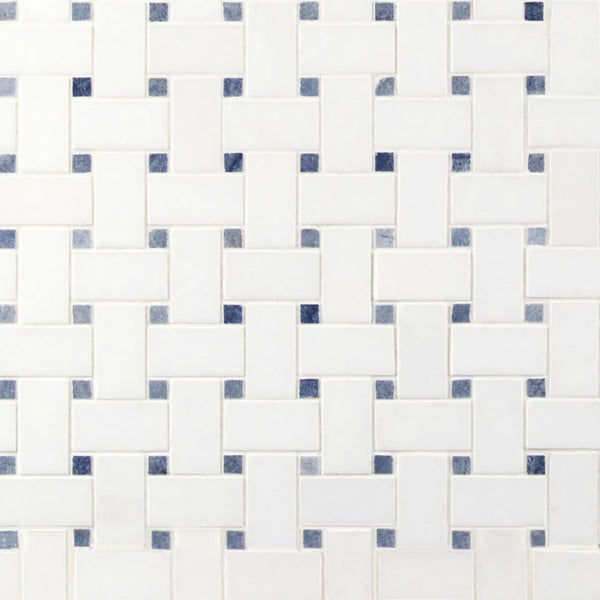 Azula Basketweave Polished Pattern Marble Mosaics