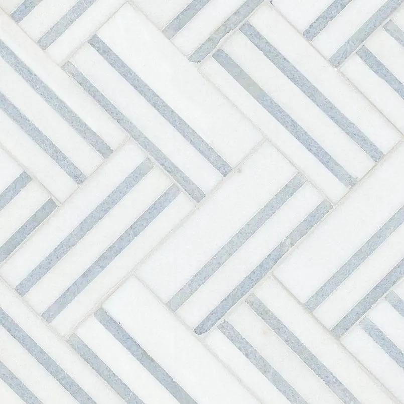 Azula Linea Polished Marble Mosaics close up