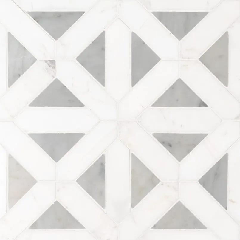 Bianco Dolomite Polished Pattern Marble Mosaics 0.38 inch by MSI Surfaces
