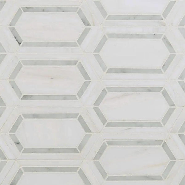 Pavilion Picket Polished Pattern Marble Mosaics