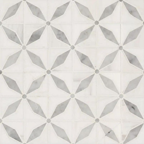 Bianco Starlite Polished Pattern Marble Mosaics