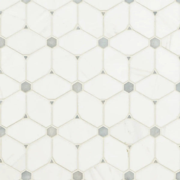 Cecily Grigio Polished Pattern Marble Mosaics