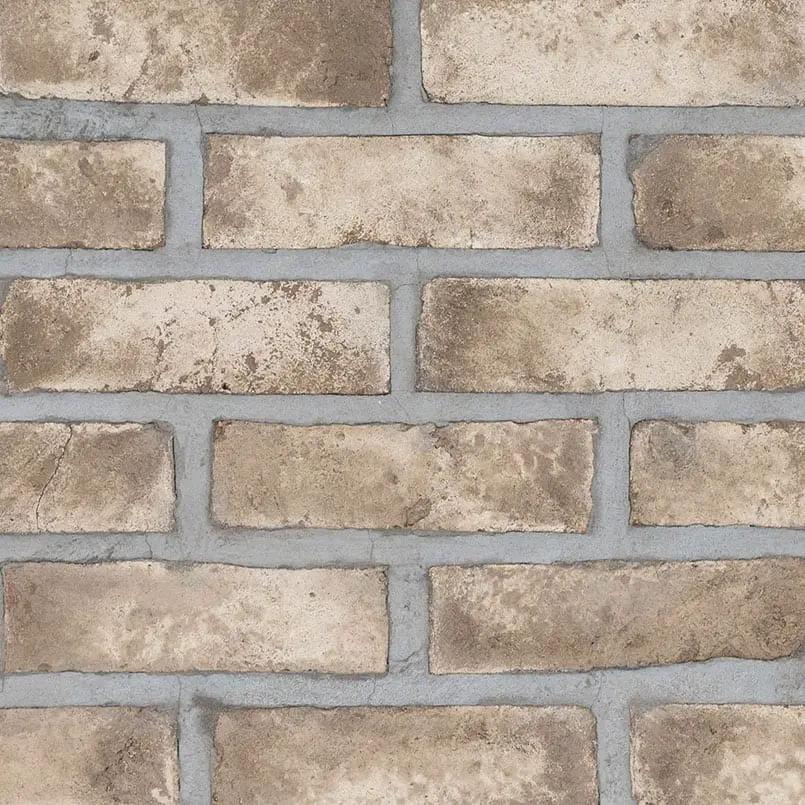 Doverton Gray Clay Brick 2.25x7.5 Natural Mosaics close up