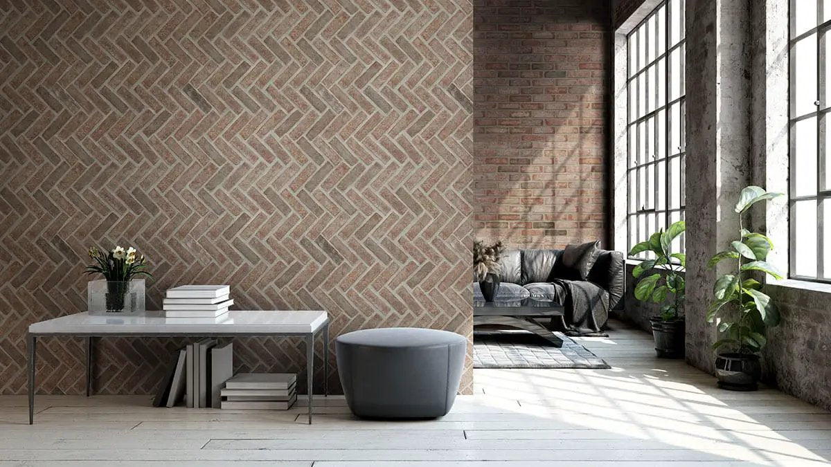 Noble Red Clay Brick Tile 2.25x7.5 Tumbled Mosaics by MSI Surfaces