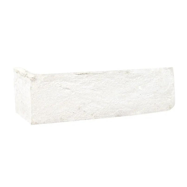 Alpine White Clay Brick 2.25x7.5 Natural Corner Mosaics 2.25x10.75