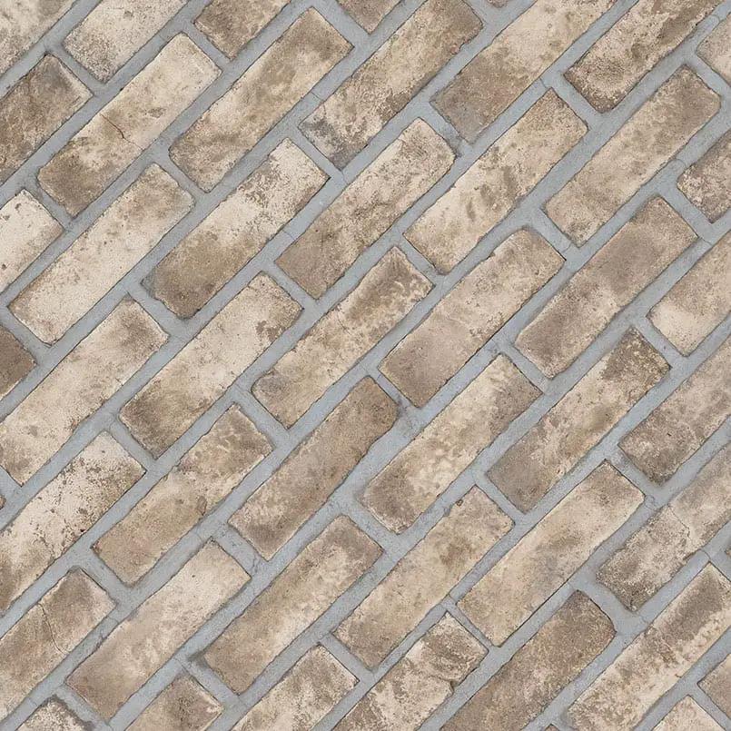Doverton Gray Clay Brick 2.25x7.5 Natural Mosaics 2 by MSI Surfaces