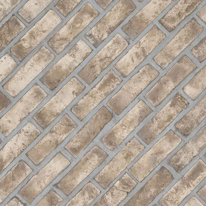 Doverton Gray Clay Brick 2.25x7.5 Natural Mosaics 2 by MSI Surfaces