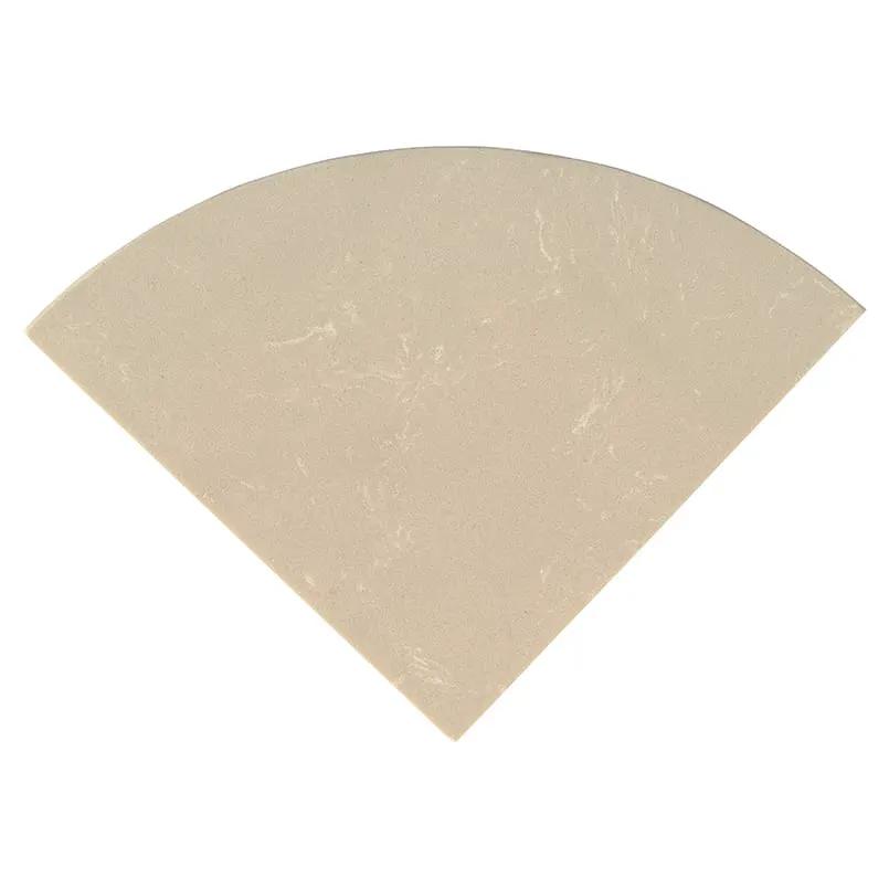 Engineered Beige 9" Radius Cornershelf Polished Marble Mosaics close up