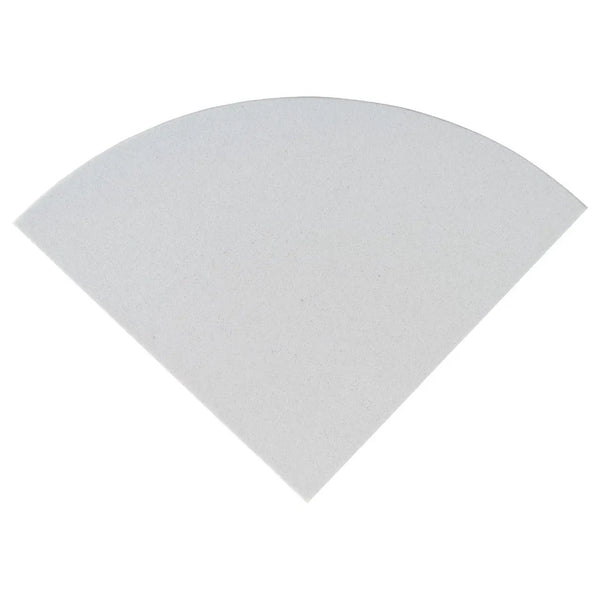 Engineered White 9" Radius Cornershelf Polished Marble Mosaics
