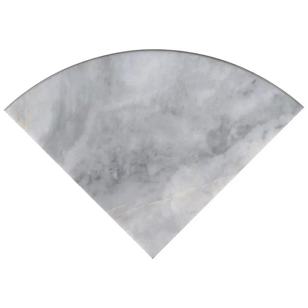 Turkish Carrara 9" Radius Cornershelf Polished Marble Mosaics