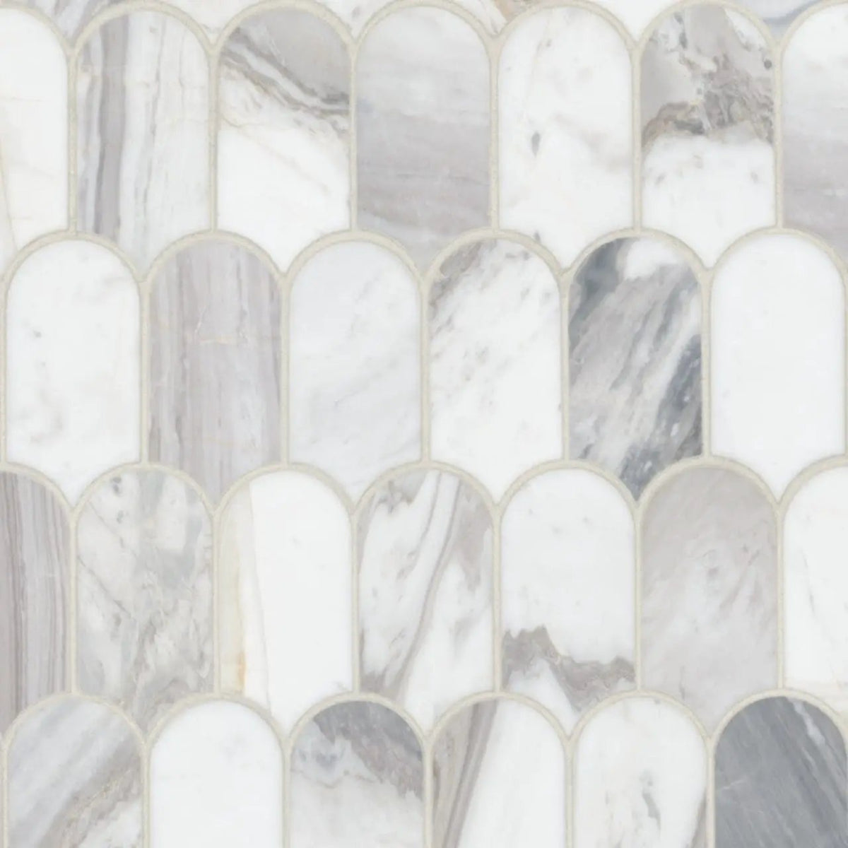 Edessa Scallop Polished Pattern Marble Mosaics by MSI Surfaces
