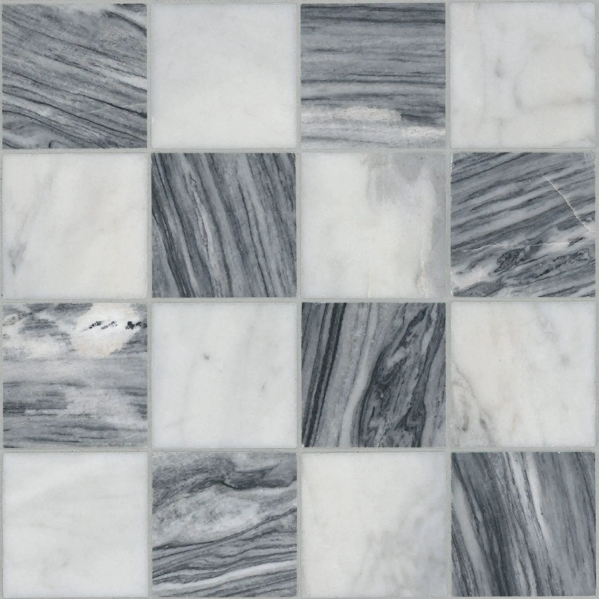 Firenze Blend 3x3 Polished Marble Mosaics close up