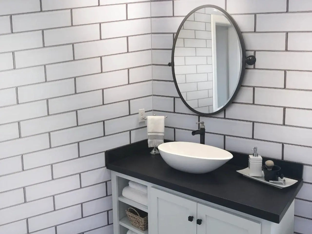 Ice Bevel Glass Tile 4x12 Mosaics by MSI Surfaces