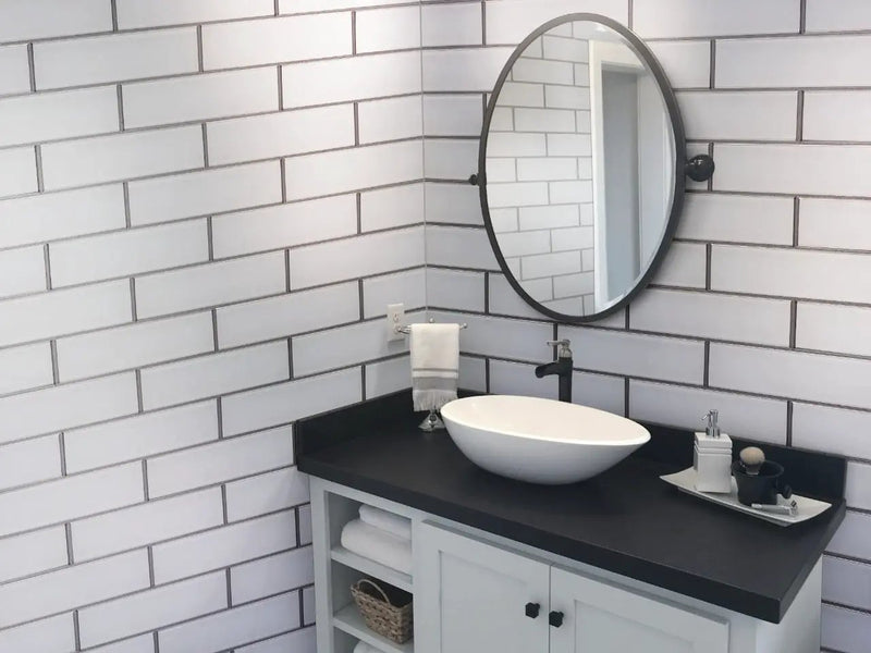 Ice Bevel Glass Tile 4x12 Mosaics by MSI Surfaces