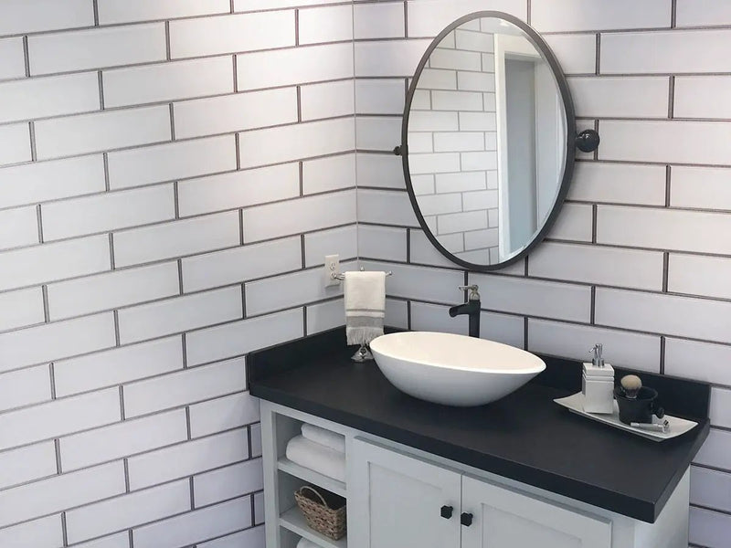 Ice Bevel Glass Tile 4x12 Mosaics by MSI Surfaces