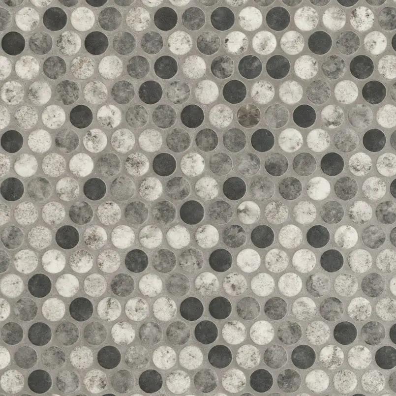Urban Tapestry Penny Round 6mm Glass Mosaics close up