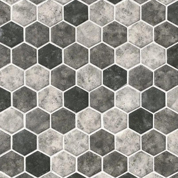 Urban Tapestry Hexagon Mosaic Tile Glass